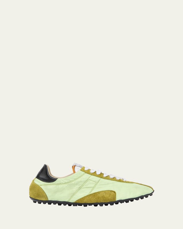 Suede Quilted Low-Top Sprinter Sneakers